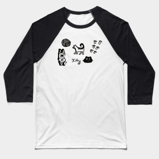 Meow Kitty Collection Baseball T-Shirt